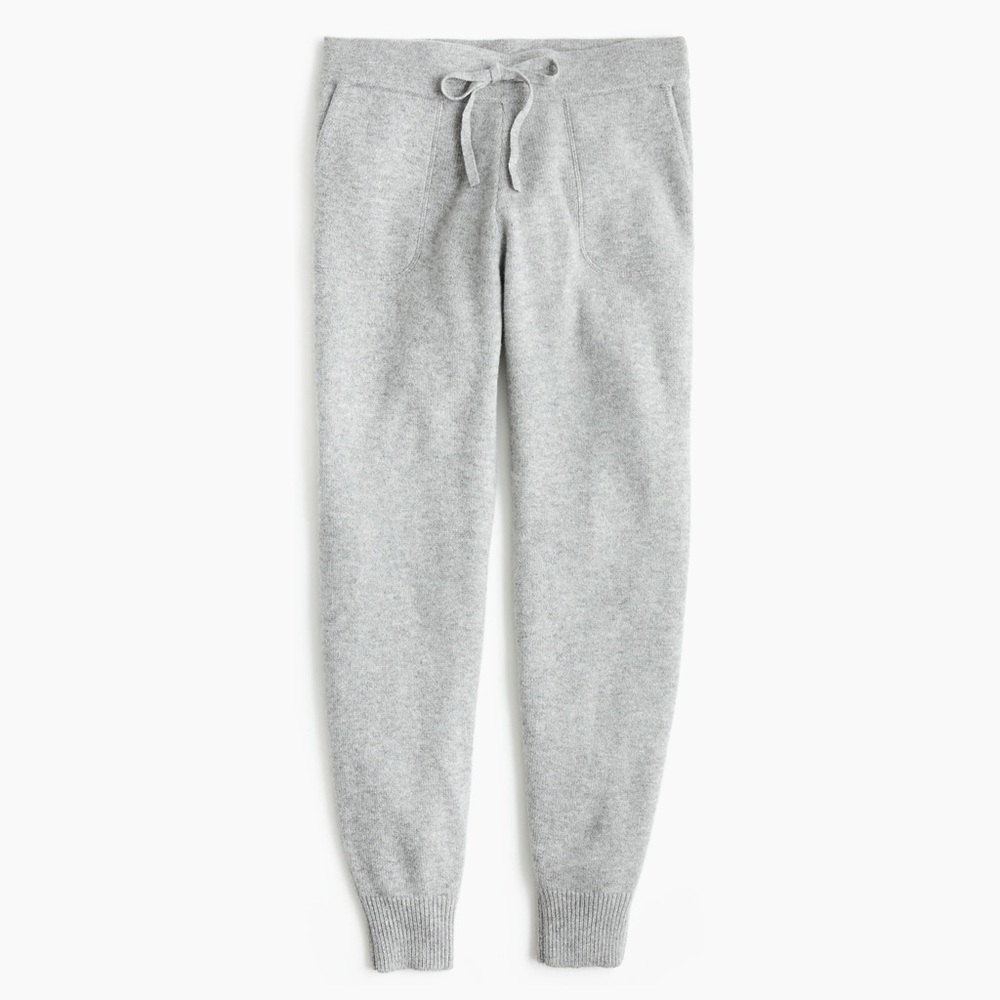 NWT J.Crew Grey 100% Cashmere Joggers